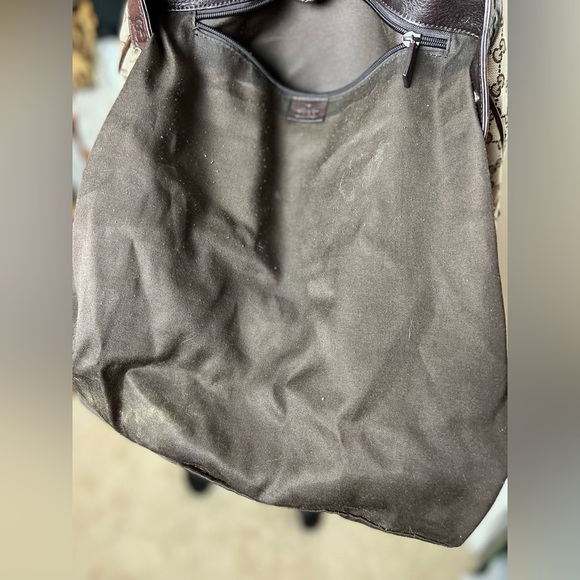 Gucci GG Tan Brown Monogram GG Canvas Large Sukey Tote FREE SHIPPING - Picture 15 of 16